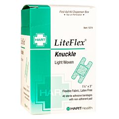 Hart Health 1074 Liteflex Light Woven Elastic Adhesive Bandage, Knuckle, 40/Box