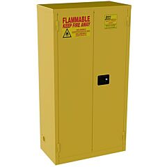 Jamco Bm44 Safety Cabinet, Standard, 44 Gal, Manual Doors, 65"H X 34"W X 18"D, Yellow, 1/Each