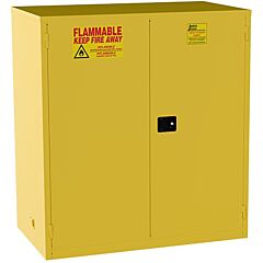 Jamco Bm120 Safety Cabinet, Standard, 120 Gal, Manual Doors, 65"H X 59"W X 34"D, Yellow, 1/Each