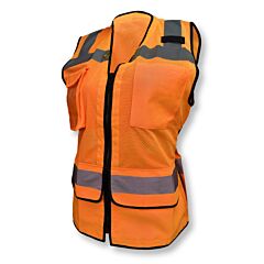 Radians Sv59W-2Zom-2X Sv59W Ladies Heavy Duty Surveyor Safety Vest, Orange, Size 2X-Large