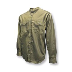 Radians Frs-003K-4X Volcore Long Sleeve Cotton Button Down Fr Shirt, Khaki, Size 4X-Large