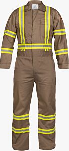 Lakeland C071Rt 7 Oz. 88/12 Fr Cotton Coveralls With Reflective Trim, Khaki, Size 3X-Large