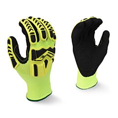 Radians Rwg23Xl High Visibility Work Gloves With Tpr And Padded Palm, Size X-Large
