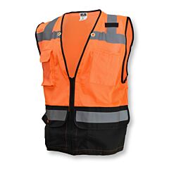Radians Sv59B-2Zom-5X Type R Class 2 Heavy Duty Surveyor Safety Vest With Zipper, Orange, Size 5X-Large
