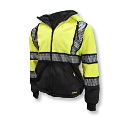 Dewalt Dsj32-3Zgs-M Deluxe Zip Front Class 3 Hoodie, Size Medium