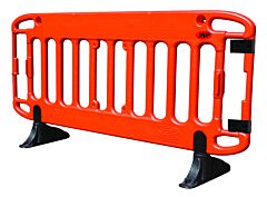 Jsp Safety Kbs070-300-830 Frontier 6' 6" Blow Molded Plastic Crowd Control Barrier No Reflective Material, Safety Orange