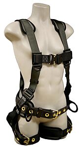 French Creek 22850 Stratos Full Body Harness, Single Back Dorsal D-Ring, Waist Pad W/Removable Tool Belt, Shoulder/Back Pad, Leg Pads, Tongue Buckle Legs (Made In Usa), Size 2X-Large