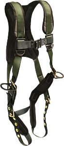 French Creek 22650B Stratos Full Body Fall Arrest Harness, Comfort Back/Shoulder Pad, Leg Pads, Single Dorsal D-Ring, Hip D-Rings Tongue Buckle Legs (Made In Usa), Size Small/Medium