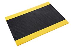 Crown Matting Ck 0035Yb Comfort-King 3/8 Anti-Fatigue Mat 3' X 5' Black W/Yellow