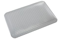 Crown Matting Cdr3436Dgc Industrial Deck Plate Ultra Anti-Fatigue Mat 3' Wide, Custom Length, Gray