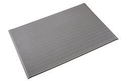 Crown Matting Ts33872Gyc Tuff-Spun 3/8 Rib-Surface Anti-Fatigue Mat 6' Wide, Custom Length, Gray
