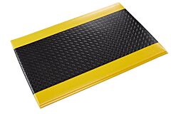 Crown Matting Wbrz024Yd-75 Wear-Bond Comfort-King Diamond-Surface Anti-Fatigue Mat 2' X 75' Black W/Yellow