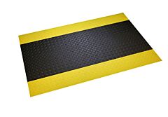 Crown Matting Wb 0312Yd Wear-Bond Tuff-Spun Diamond-Surface Anti-Fatigue Mat 3' X 12' Black W/Yellow