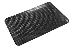 Crown Matting Wd 3432Bk Workers-Delight Deck Plate Ultra Anti-Fatigue Mat 3' X 12' Black
