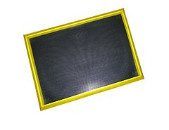 Crown Matting Bd 3239Yb Disinfectant Boot Bath Disinfectant Mat 32" X 39" Black W/Yellow