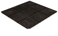 Crown Matting Kd Sr33Bk Dura-Step Ii Drainage Anti-Fatigue Mat 3' X 3' Black
