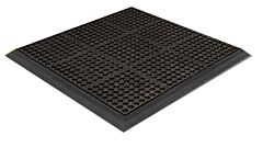 Crown Matting Kd Rcstgt Dura-Step Ii With Grit-Safe Drainage Anti-Fatigue Mat Custom-By-Square-Foot Black W/Grit