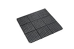 Crown Matting Km Bg33Bk Safety-Step Perforated Drainage Anti-Fatigue Mat 3' X 3' Bulk-Pack Black
