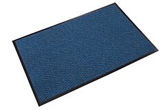 Crown Matting Cn 0034Sb Chevron Indoor Entrance Mat 3' X 4' Steel Blue