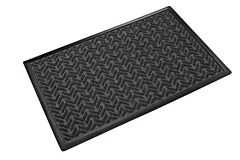 Crown Matting Ec R410Ch Ecoplus Rubber-Border Indoor Entrance Mat 4' X 10' Charcoal