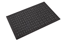 Crown Matting Ec F046Ch Ecoplus Fabric-Border Indoor Entrance Mat 4' X 6' Charcoal