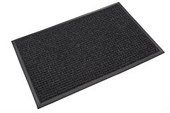 Crown Matting Ss R035Ch Super-Soaker Rubber-Border Indoor Entrance Mat 3' X 5' Charcoal