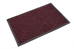 Crown Matting S1 R035Bu Super-Soaker Diamond Rubber-Border Indoor Entrance Mat 3' X 5' Burgundy