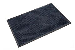 Crown Matting S1 R310Nb Super-Soaker Diamond Rubber-Border Indoor Entrance Mat 3' X 10' Navy Blue