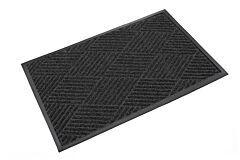 Crown Matting S1 R046Ch Super-Soaker Diamond Rubber-Border Indoor Entrance Mat 4' X 6' Charcoal