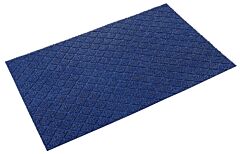 Crown Matting Dx Mu46Bb Diamond-Deluxe Duet Medium-Duty Unbacked Outdoor Entrance Mat 4' X 6' No-Edging Black/Blue