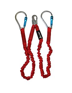 Elk River 35417 Flex-Nopac Ea Lanyard/ 1-1/2" X 6', Twin Leg, Al Snap Hook, Lg Al Carabiner