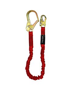 Elk River 35477 Flex-Nopac Ea Lanyard, 1-1/2" X 6', Snap Hook, Rebar Hook