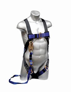 Elk River 48175 Cp Plus Full Body Harness Mating Buckle, 1 D-Ring, Attached 5' Adj Zorber, Size Small To X-Large
