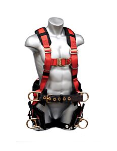 Elk River 66625 Eagletower Lx Full Body Harness Tongue Buckles, 6 D-Rings, Bar Seat, Size 2X-Large