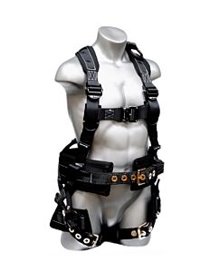 Elk River 67473 Oil Rigger Ps Full Body Harness Tongue Buckles, 4 D-Rings, 12" D-Ring Extension, Albar, Size Large