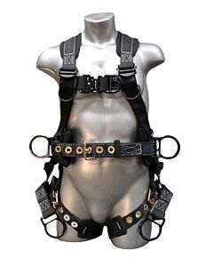 Elk River 67631 Peregrineras Ps Full Body Harness Tongue Buckles, 6 D-Rings, Remseat, Size Small