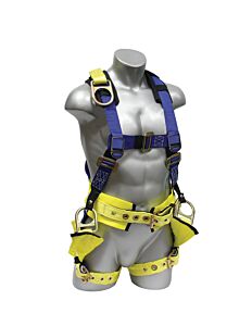 Elk River 76475 Oil Rigger Full Body Harness Tongue Buckles, 4 D-Rings, 12" D-Ring Extension, Size 2X-Large