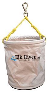 Elk River 84403 White Cotton Duck Bucket, 12" X 15", Plastic Bottom