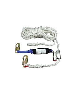 Elk River 49902 Cp Plus Lifeline, 5/8" X 50', Attached Rope Grab, 2' Web Zorber
