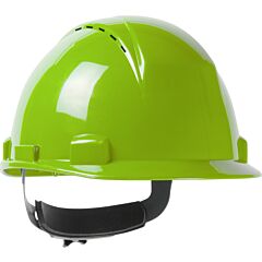 Pip 280-Hp1142Rspv-44 Logan Hard Hat, Cap Style, Wheel Ratchet, Type Ii, Class C, Vented, Hi-Vis Yellow