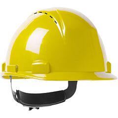 Pip 280-Hp1142Rspv-02 Logan Hard Hat, Cap Style, Wheel Ratchet, Type Ii, Class C, Vented, Yellow