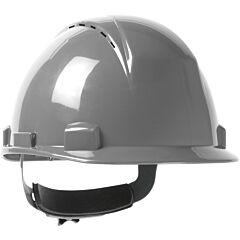 Pip 280-Hp1141Rspv-09 Logan Hard Hat, Cap Style, Wheel Ratchet, Type I, Class C, Vented, Gray