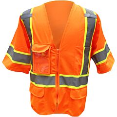 Pip 3Ppn93005X Ansi Type R Class 3 Two-Tone Vest, Solid Polyester, Size 5X-Large