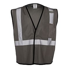 Kishigo B131 Single Pocket Mesh Vest, Economy, Enhanced Visibility, Gray, Size 2X/3X-Large