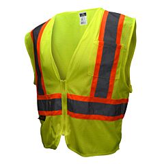 Radians Sv22-2 Economy Type R Class 2 Mesh Safety Vest With Two-Tone Trim, Hi-Viz Green