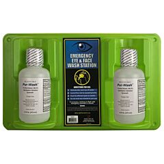 Radians Rew16D Mounts To Wall, Mounting Screws Included, Bottles Dated For Freshness, Available With One Or Two 16 Or 32 Oz Bottles Double Bottle Eyewash Station, 16 Oz Bottles