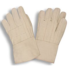 Cordova 2525 Gloves, Heavy Weight, Hot Mill, Burlap Lined, 3-Ply, Gauntlet