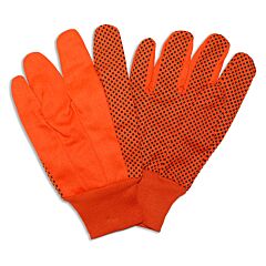 Cordova 2710 Gloves, Hi-Vis Orange Canvas, Black Pvc Dots, Orange Knit Wrist