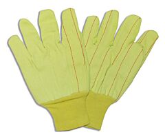 Cordova 2850Cd Gloves, Hi-Vis Lime Double Palm, 100% Cotton Corded Canvas, Lime Knit Wrist