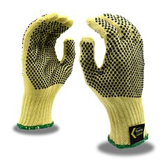Cordova 3075M Gloves, 100% Kevlar®, Machine Knit, 7-Gauge, 2-Side Pvc Dots, Ansi Cut Level A2, Size Medium
